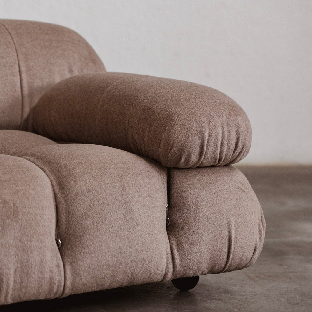 Mario Bellini "Camaleonda" Sofa for B&B Italia, Two-tone Alpaca Wool, 1970, Set of 6