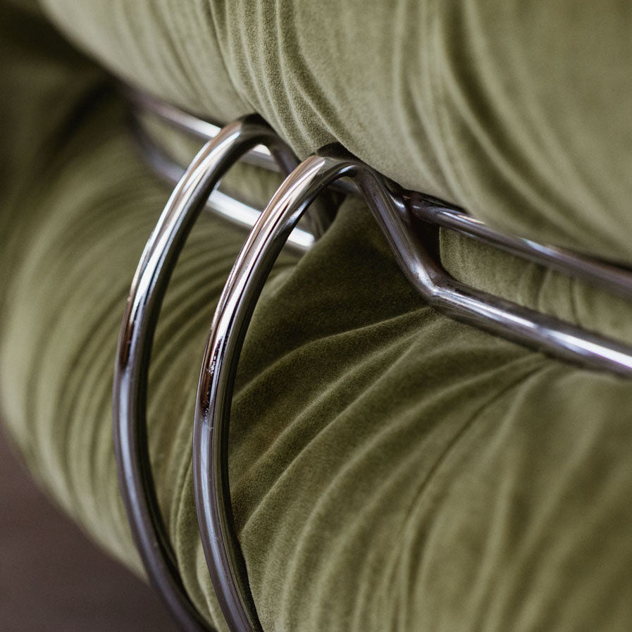 Afra & Tobia Scarpa "Soriana" Sofa for Cassina, Green Velvet, 1969