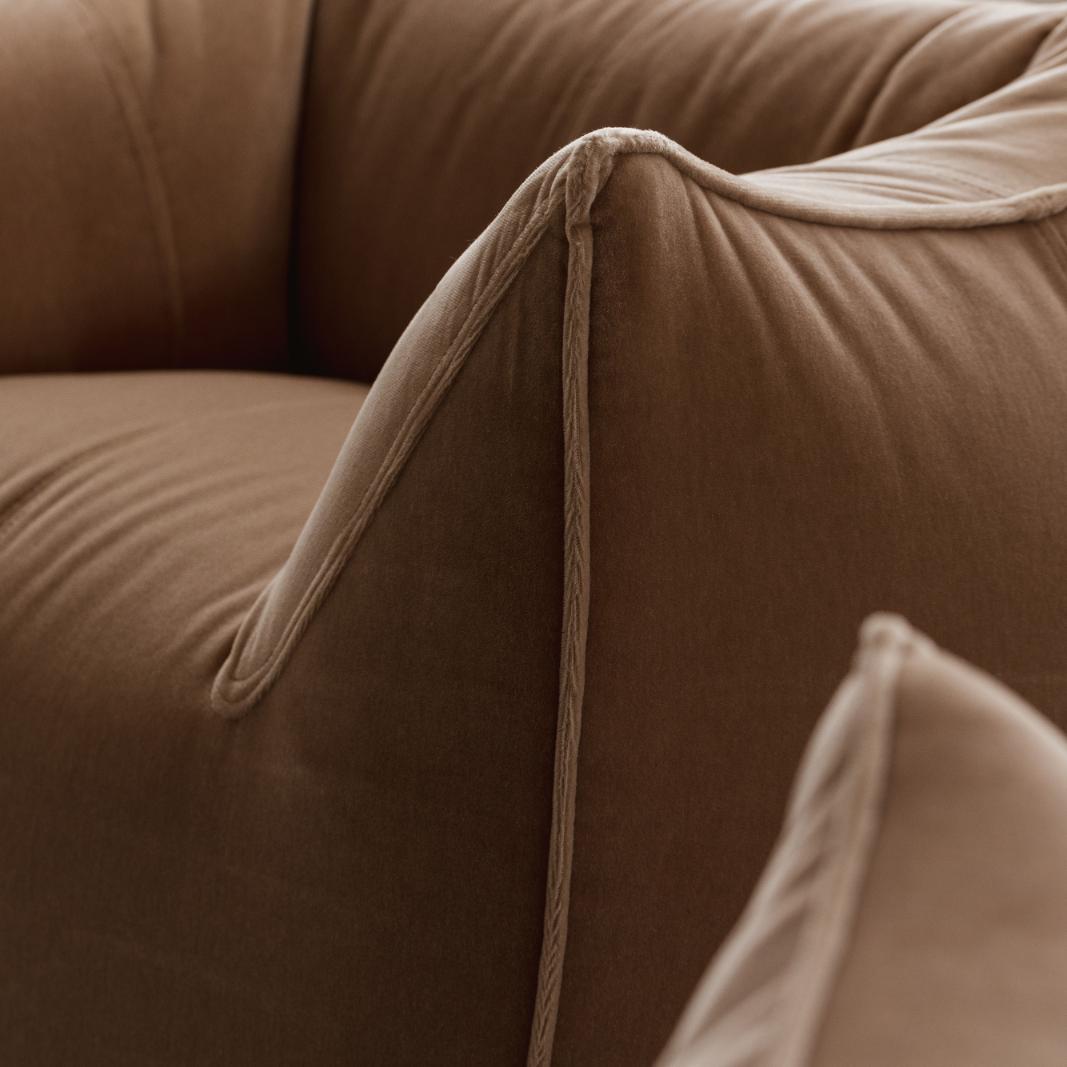 Mario Bellini "Le Bambole" Living Room Set for B&B Italia, mohair velvet, 1971