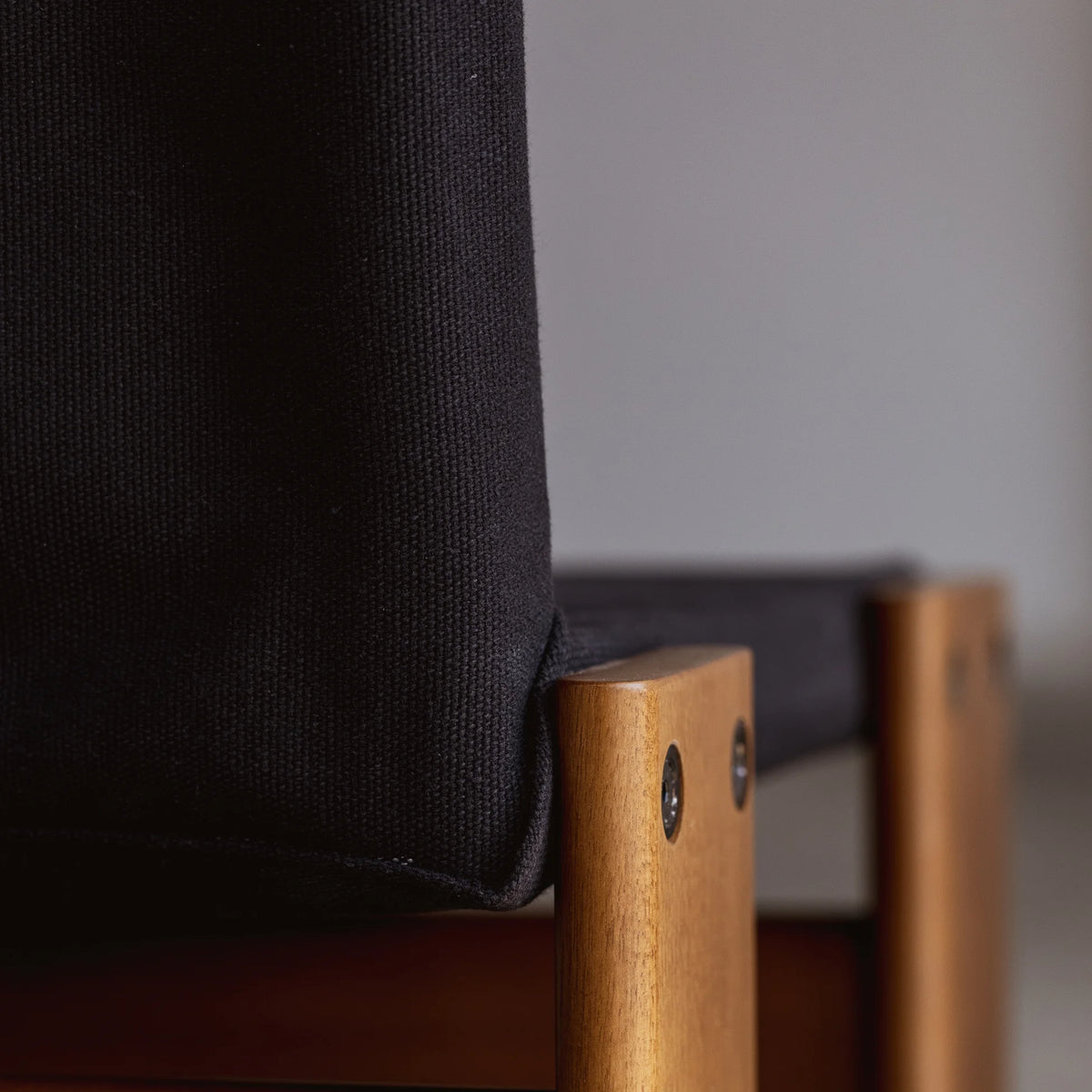 Afra & Tobia Scarpa "Monk" Dining Chairs for Molteni, Black Canvas, 1974