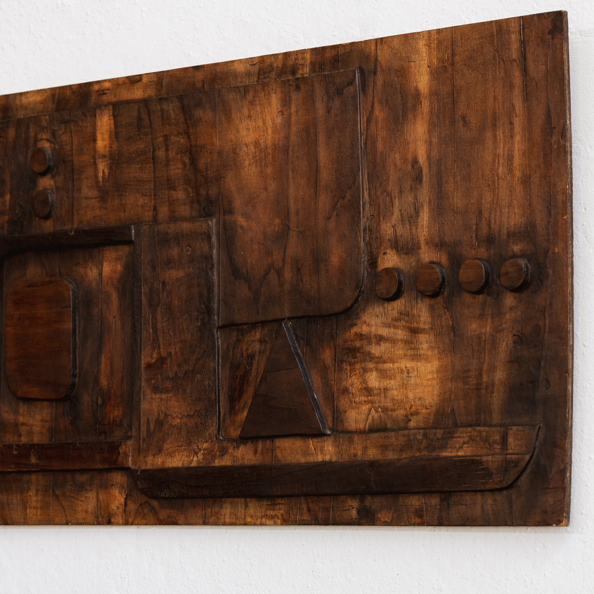 Nerone & Patuzzi Sculptural Wooden Wall Panel for NP2, 1973