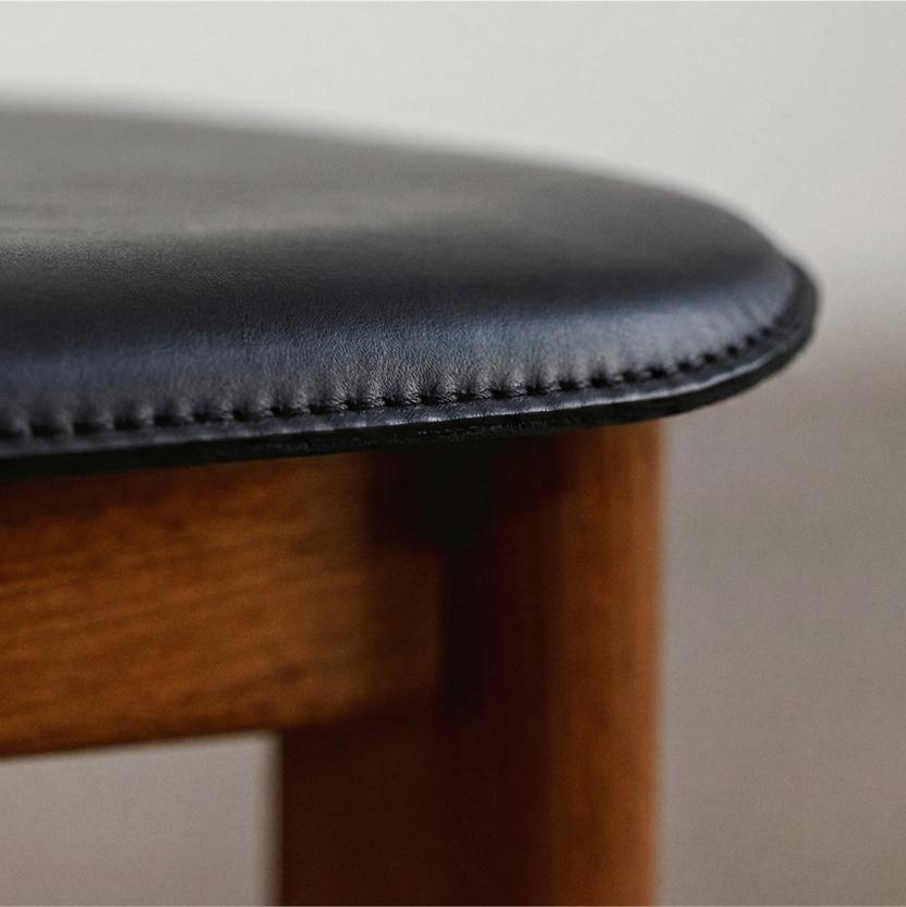 Pierre Cardin Dining Chairs for Roche Bobois, Black Leather, 1970