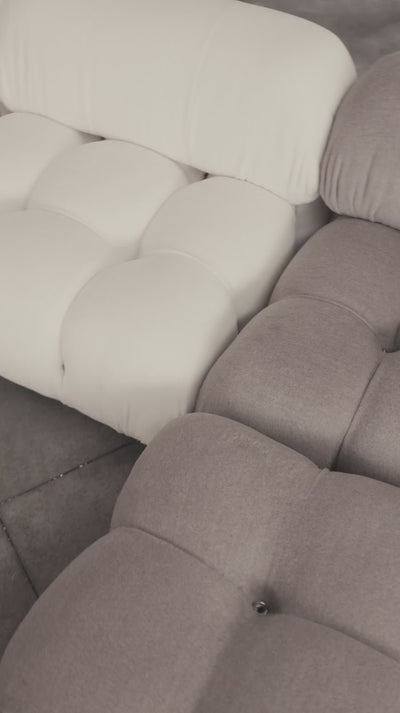 Mario Bellini "Camaleonda" Sofa for B&B Italia, Two-Tone Alpaca Wool, 1970, Set of 6