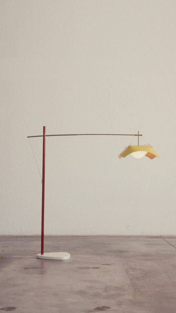 Angelo Lelii Rare Floor Lamp for Arredoluce, Italy, 1950s.