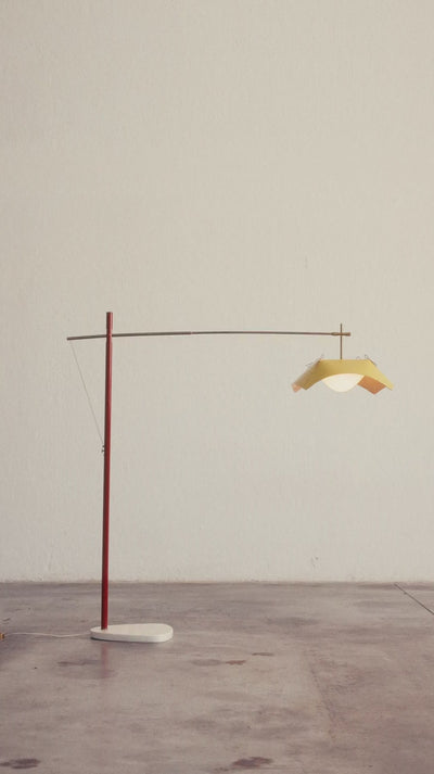 Angelo Lelii Rare Floor Lamp for Arredoluce, Italy, 1950s.