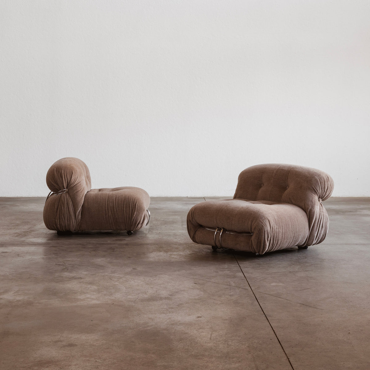 Afra & Tobia Scarpa "Soriana" Easy Chairs for Cassina, 1969