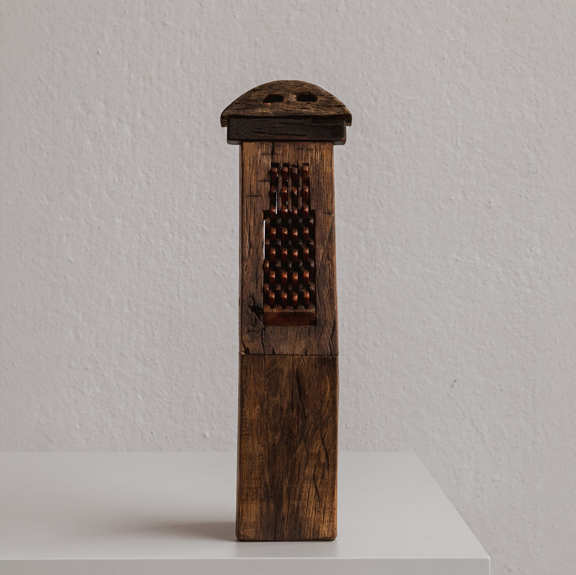 Brutalist Architectural Wooden Sculpture, Italy, 1970s