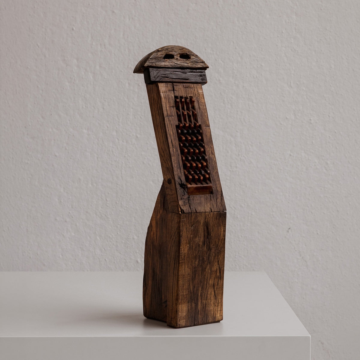 Brutalist Architectural Wooden Sculpture, Italy, 1970s
