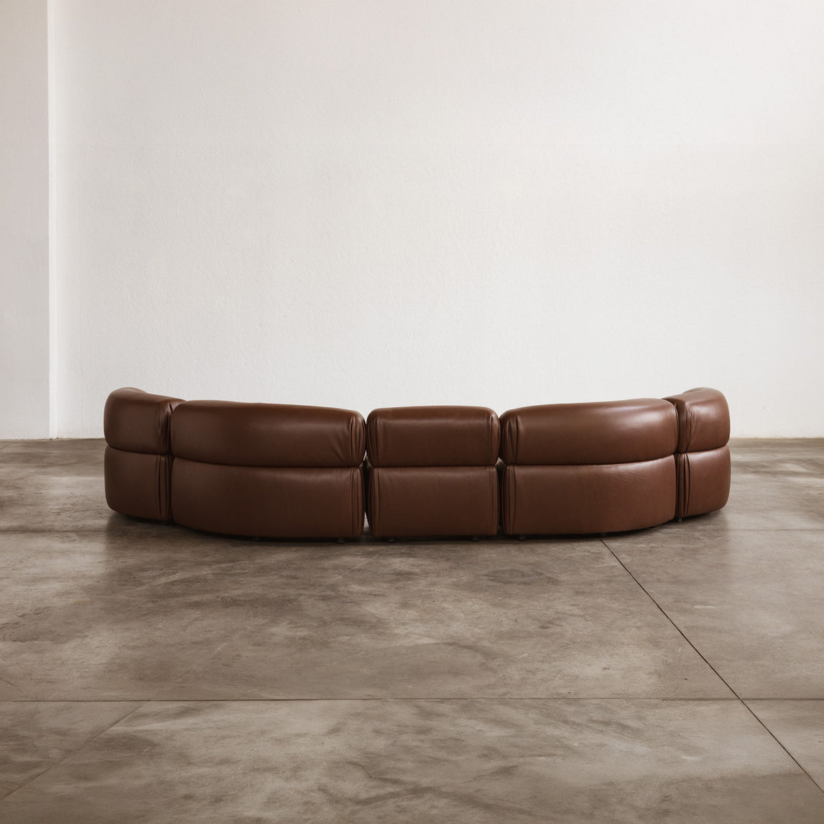 De Sede "DS-28 Cosmos" Modular Sofa for De Sede, Brown Leather, Switzerland, 1970