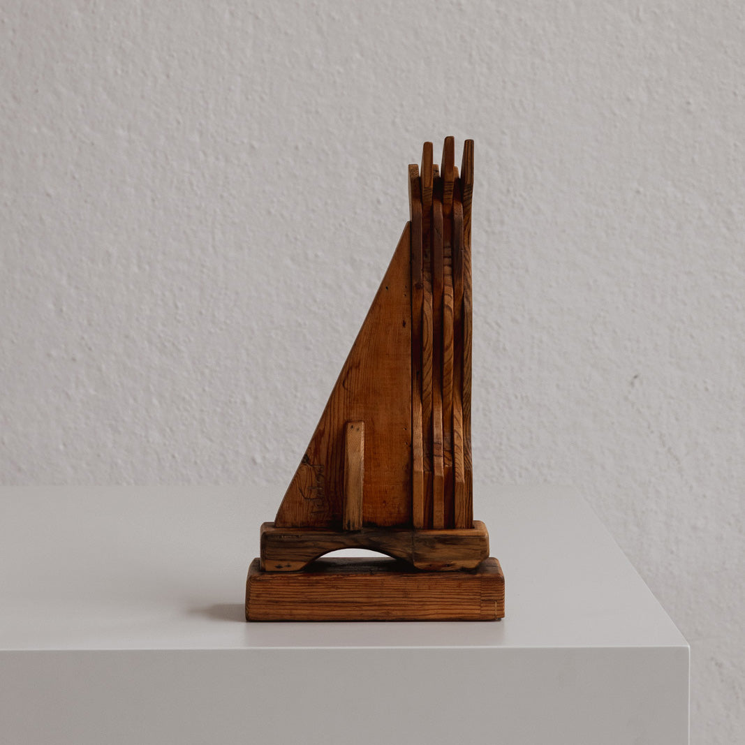 Constructivist Wooden Sculpture, Italy, 1970s.
