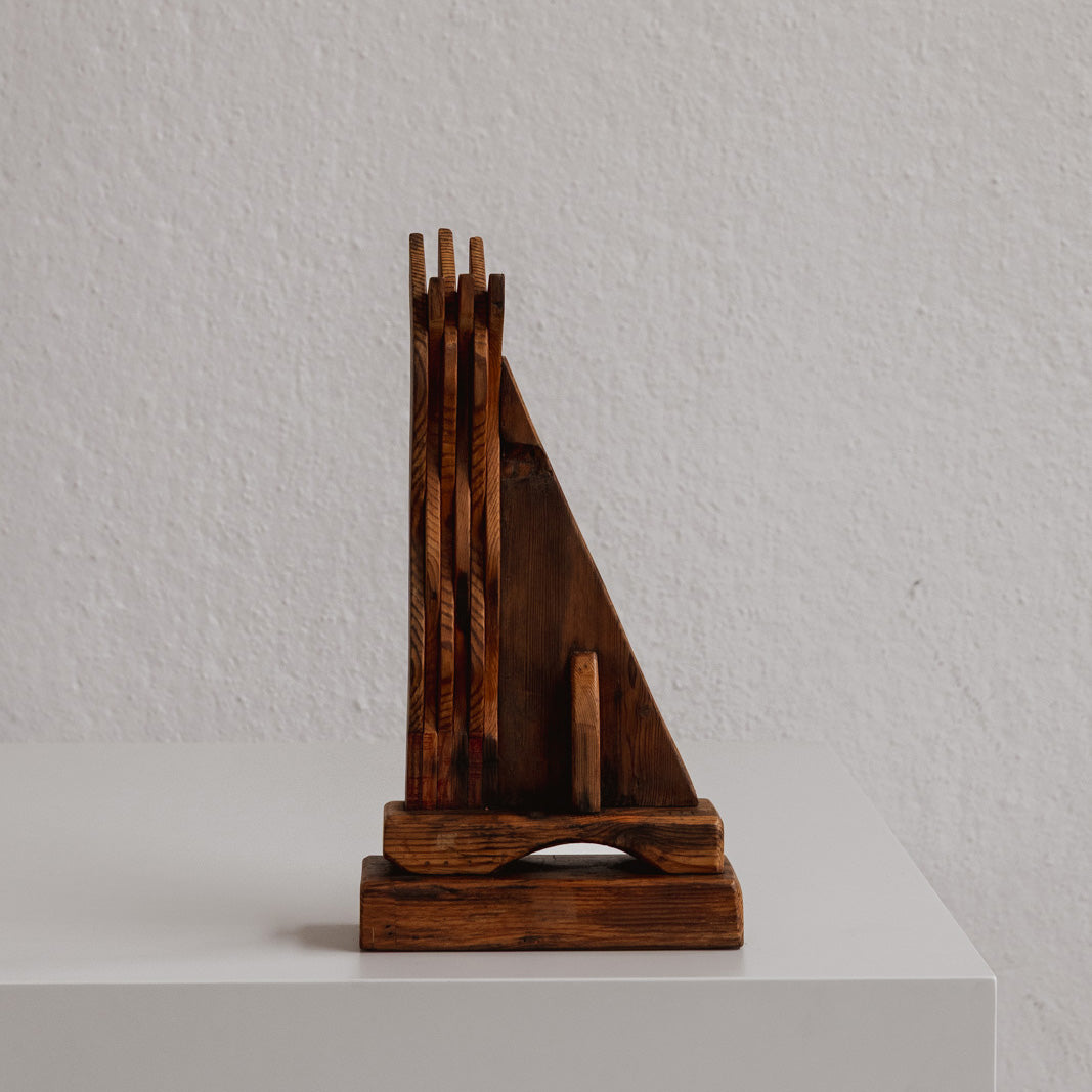 Constructivist Wooden Sculpture, Italy, 1970s.