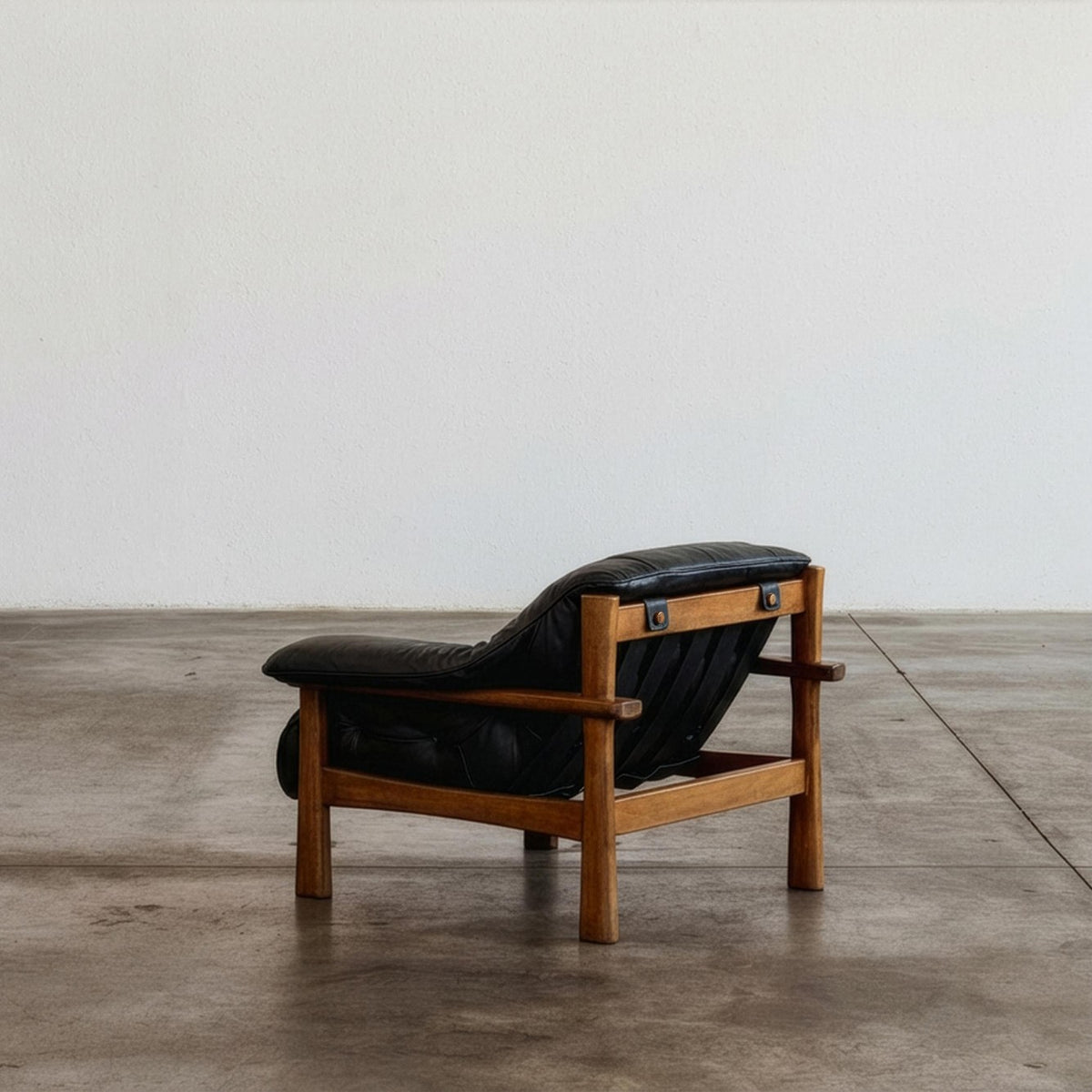 Percival Lafer "MP-41" Armchairs for Lafer MP, Black Leather, 1972