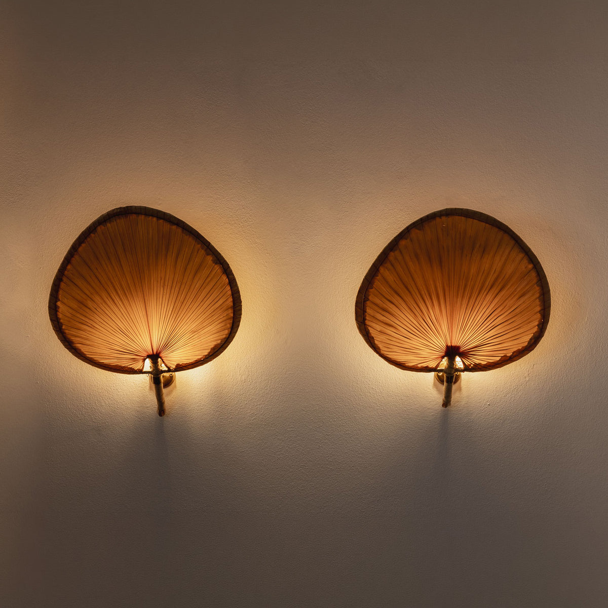 Vivai del Sud "Lotus" Wall Lights, 1970s, Set of 2