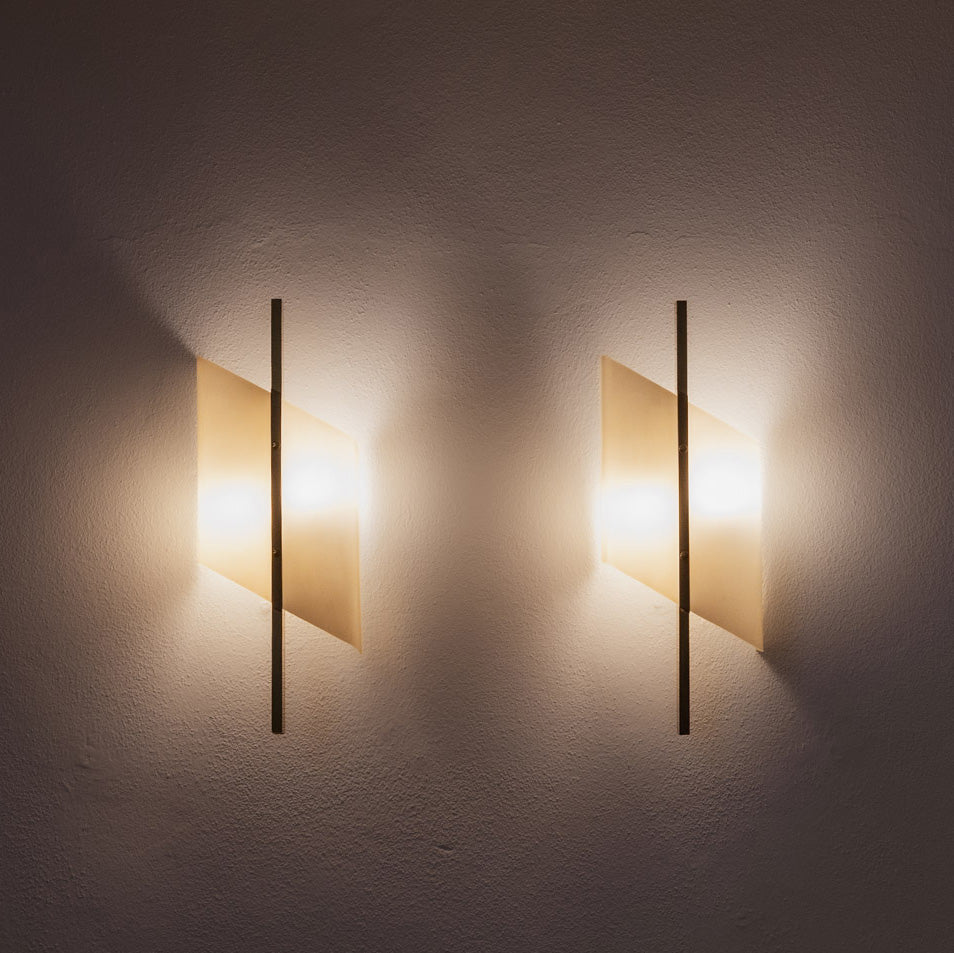 Luigi Fontana "4605/M" Sconces for Fontana Arte, 1950s, Set of 2