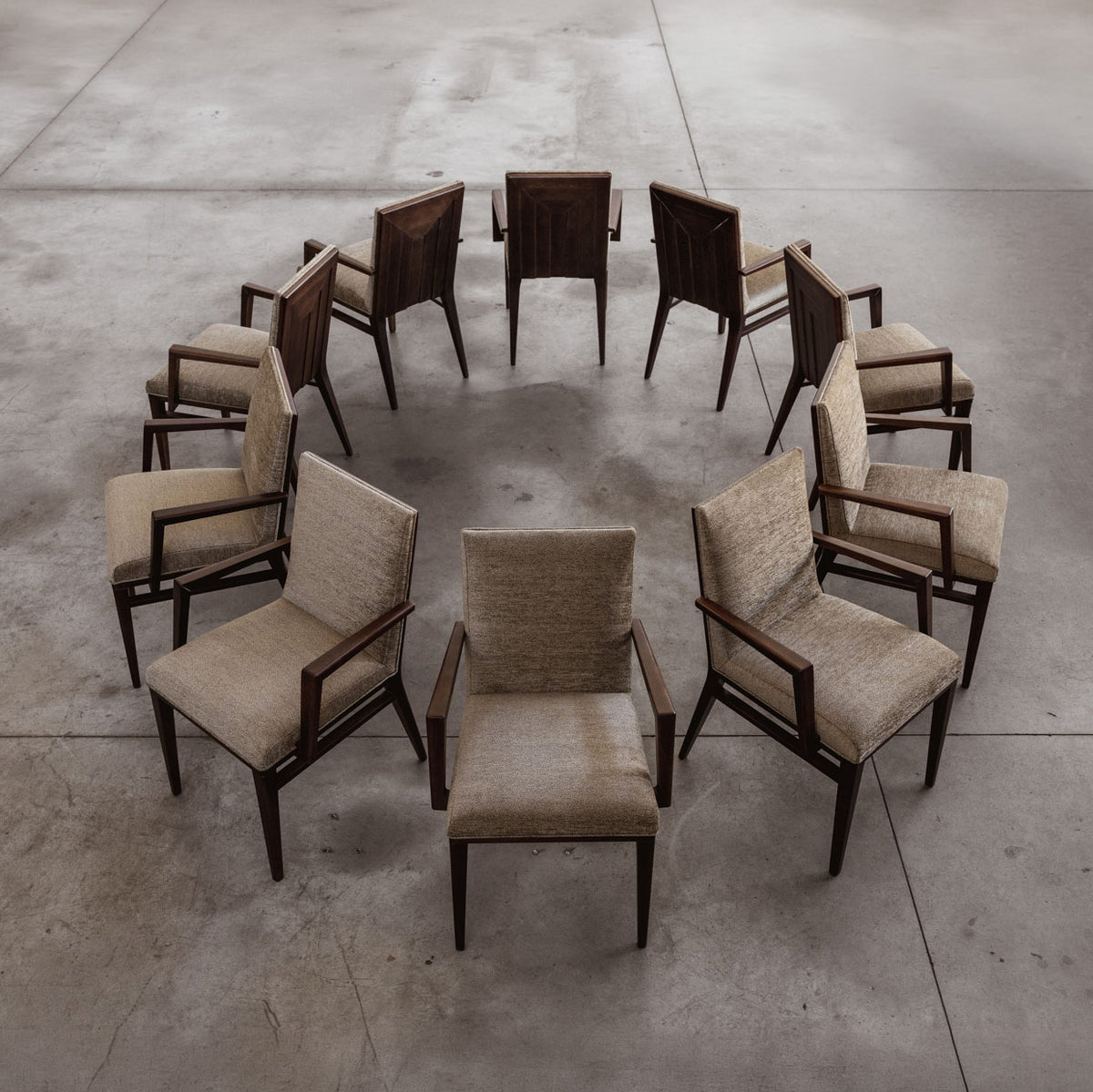 Gustavo Pulitzer Finali Art Deco Dining Chairs, 1940s, Set of 10