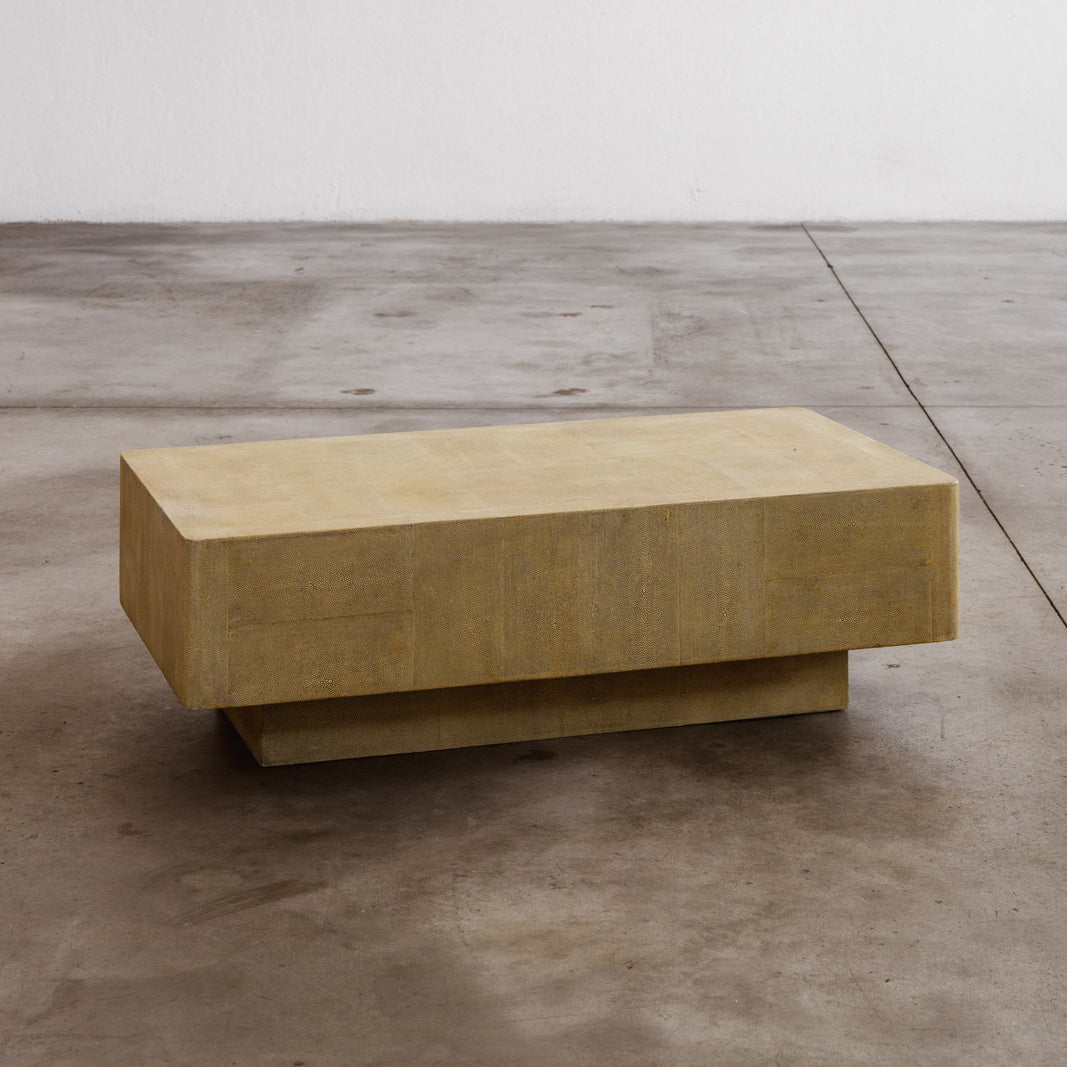 Postmodern Shagreen Coffee Table, France, 1980s