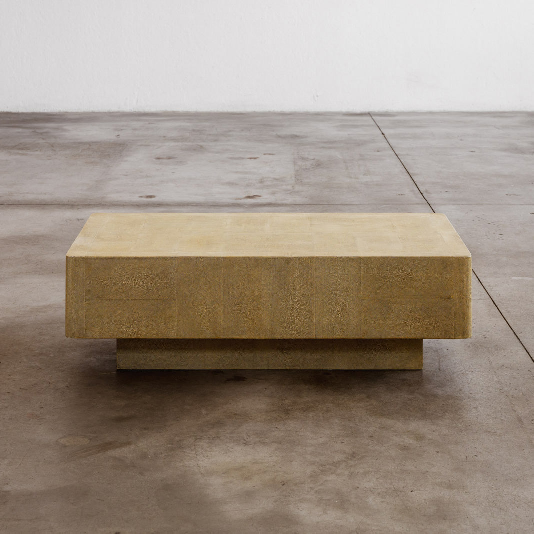 Postmodern Shagreen Coffee Table, France, 1980s
