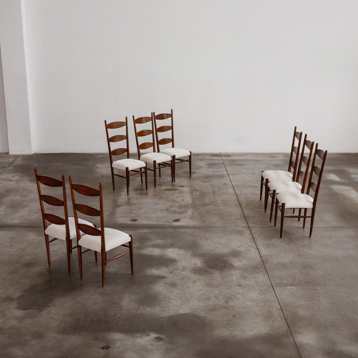 Paolo Buffa Sculptural Dining Chairs for Galdino Maspero, 1948, Set of 10