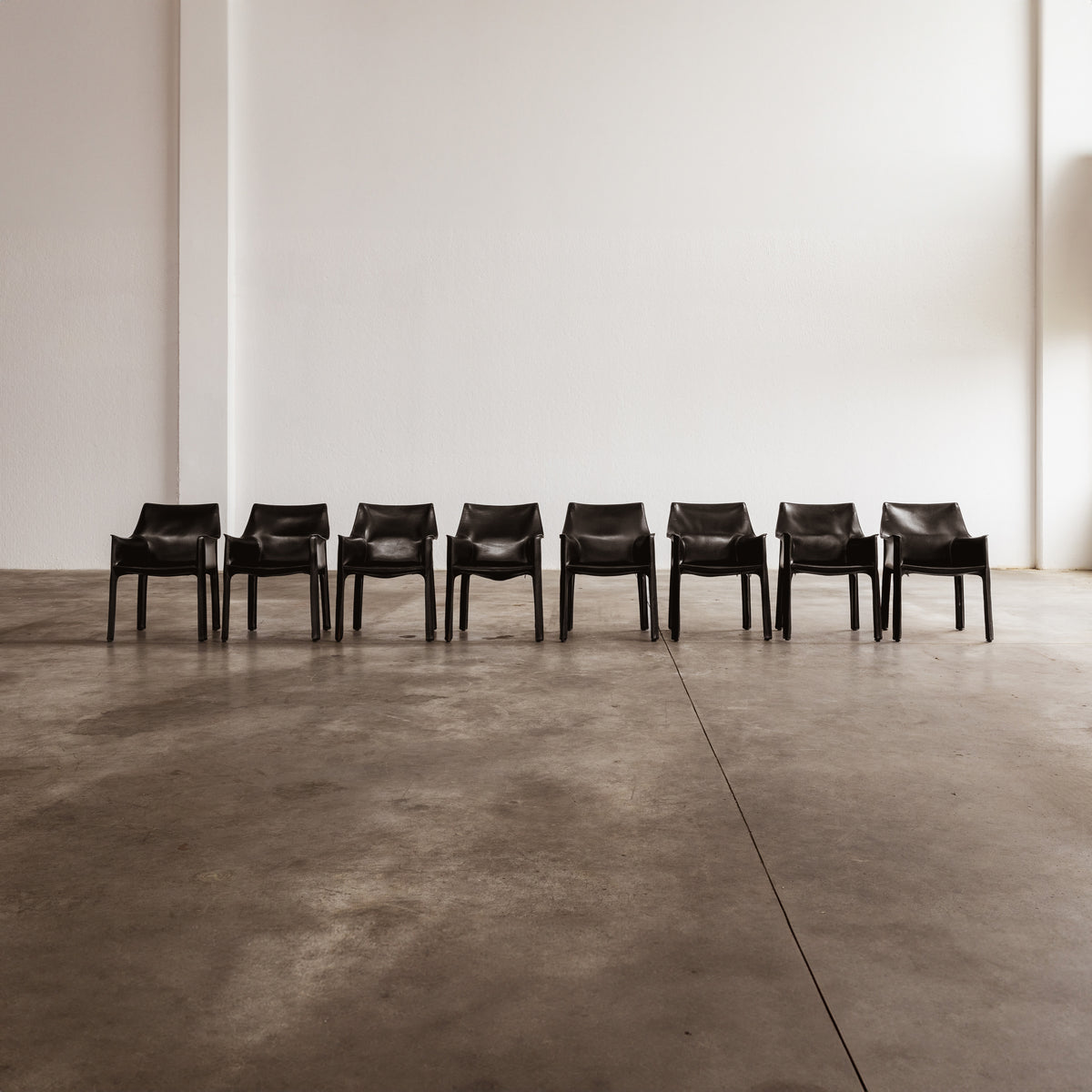 Mario Bellini "CAB 413" Dining Chairs for Cassina in Black, 1977