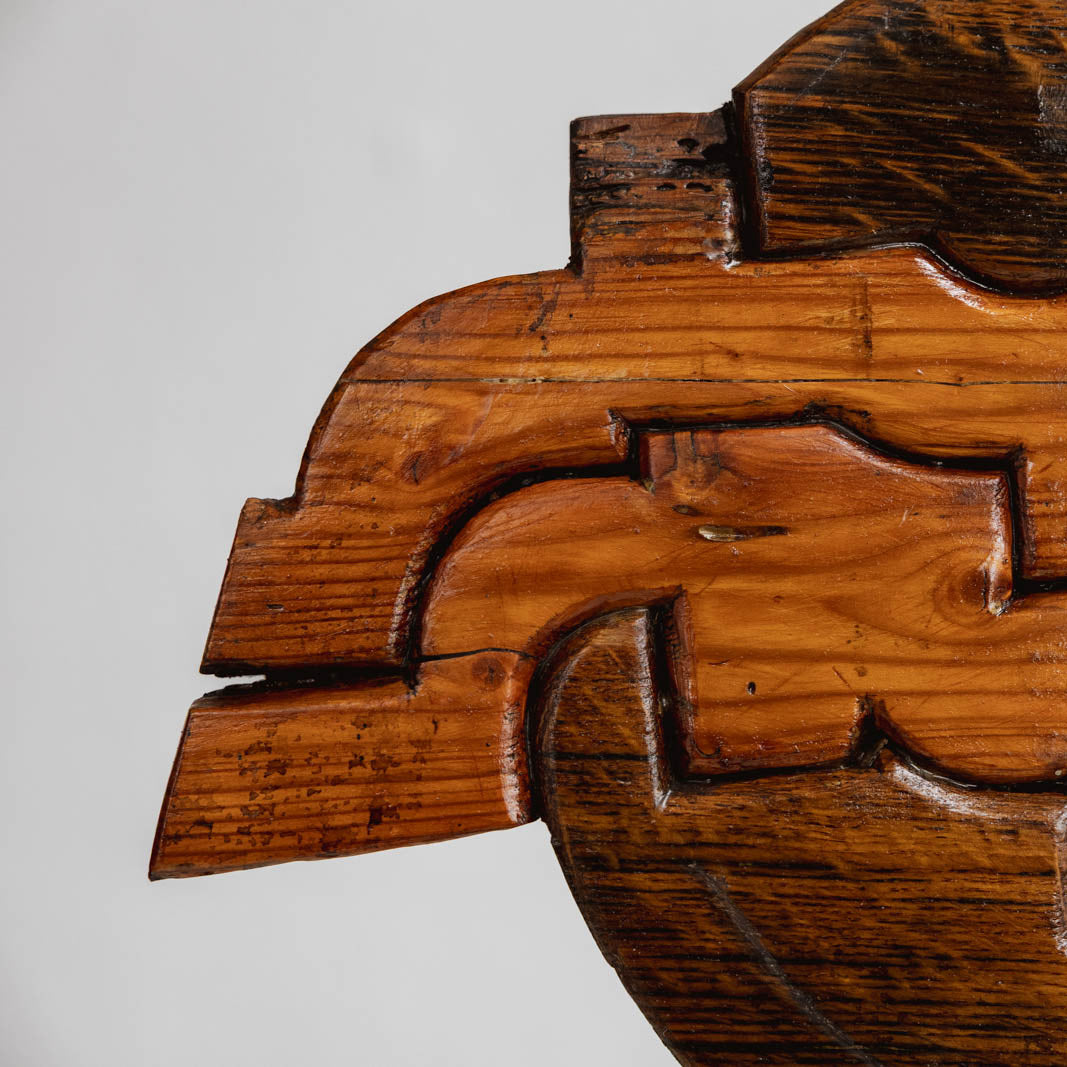 Modernist Abstract Wooden Sculpture, Italy, 1970s