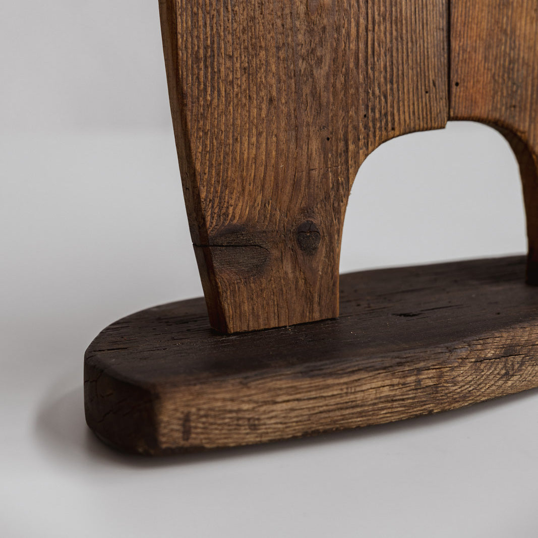 Brutalist Abstract Wooden Sculpture, Italy, 1970s