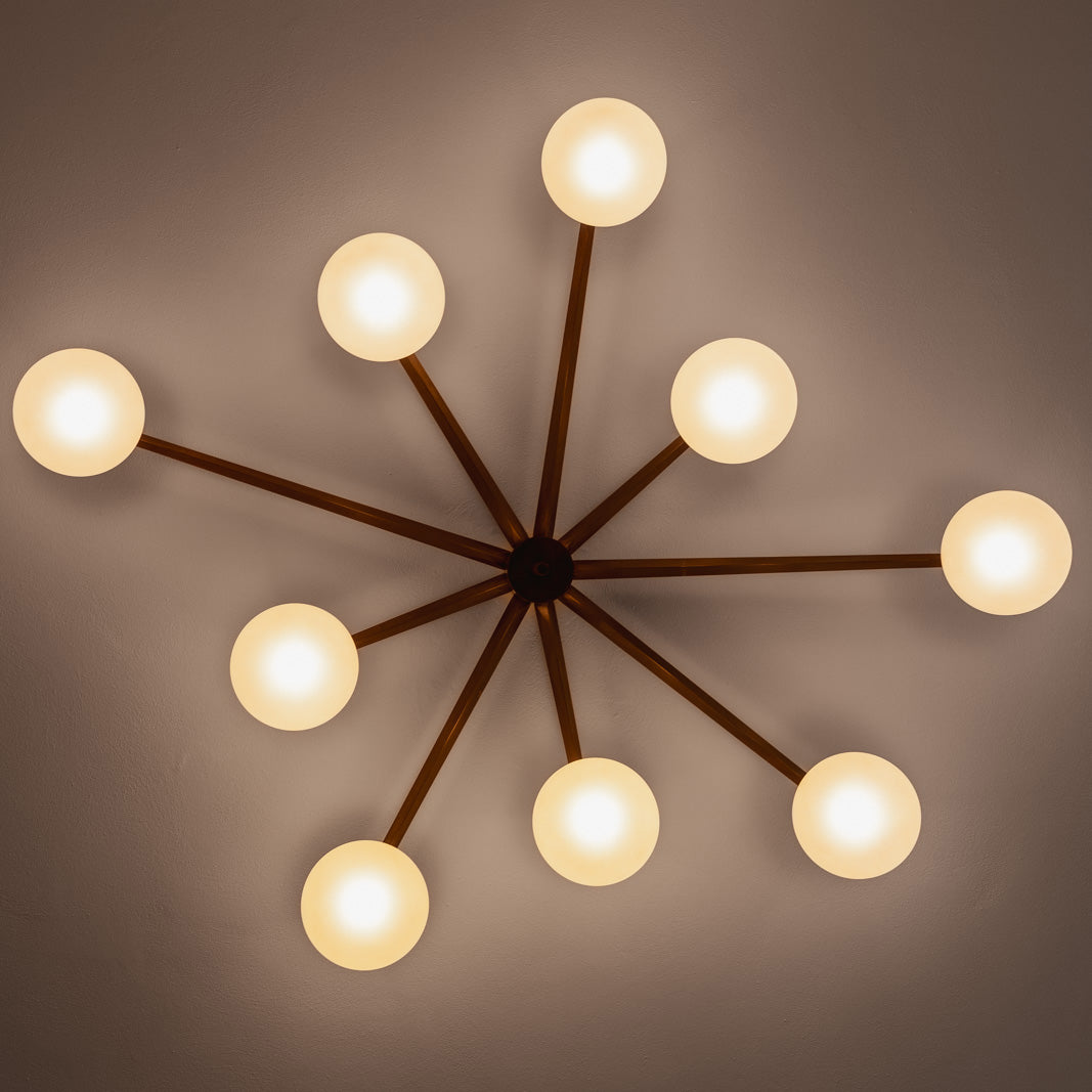 Angelo Lelii “Stella a 9” Ceiling Lamp for Arredoluce, 1959