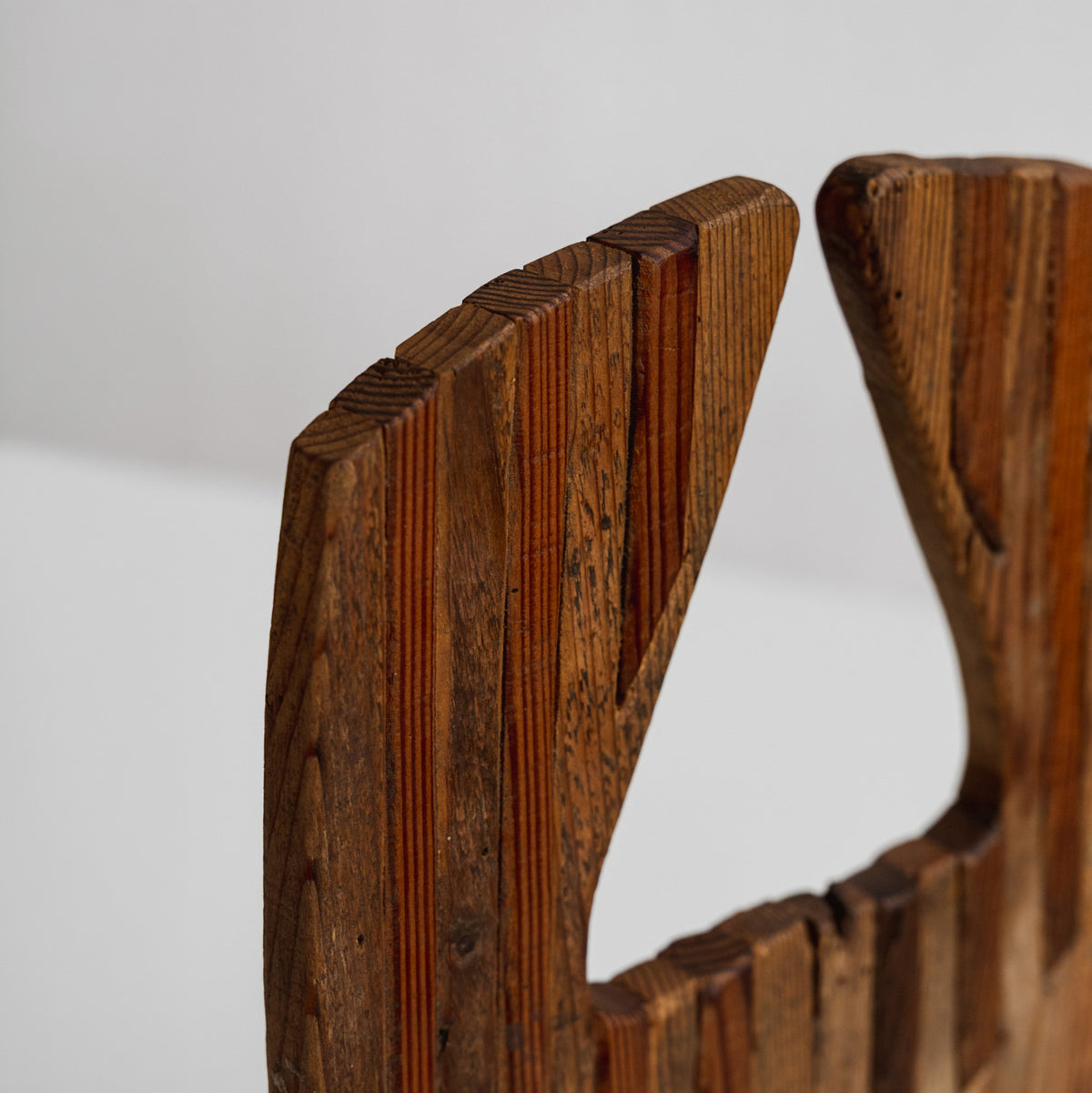 Brutalist Abstract Wooden Sculpture, Italy, 1970s
