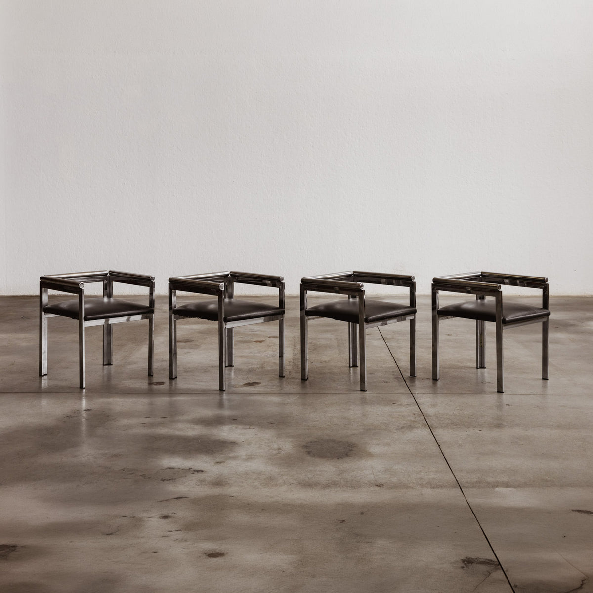 Renato Zevi Dining Chairs for Zevi & C., 1980s, Set of 4