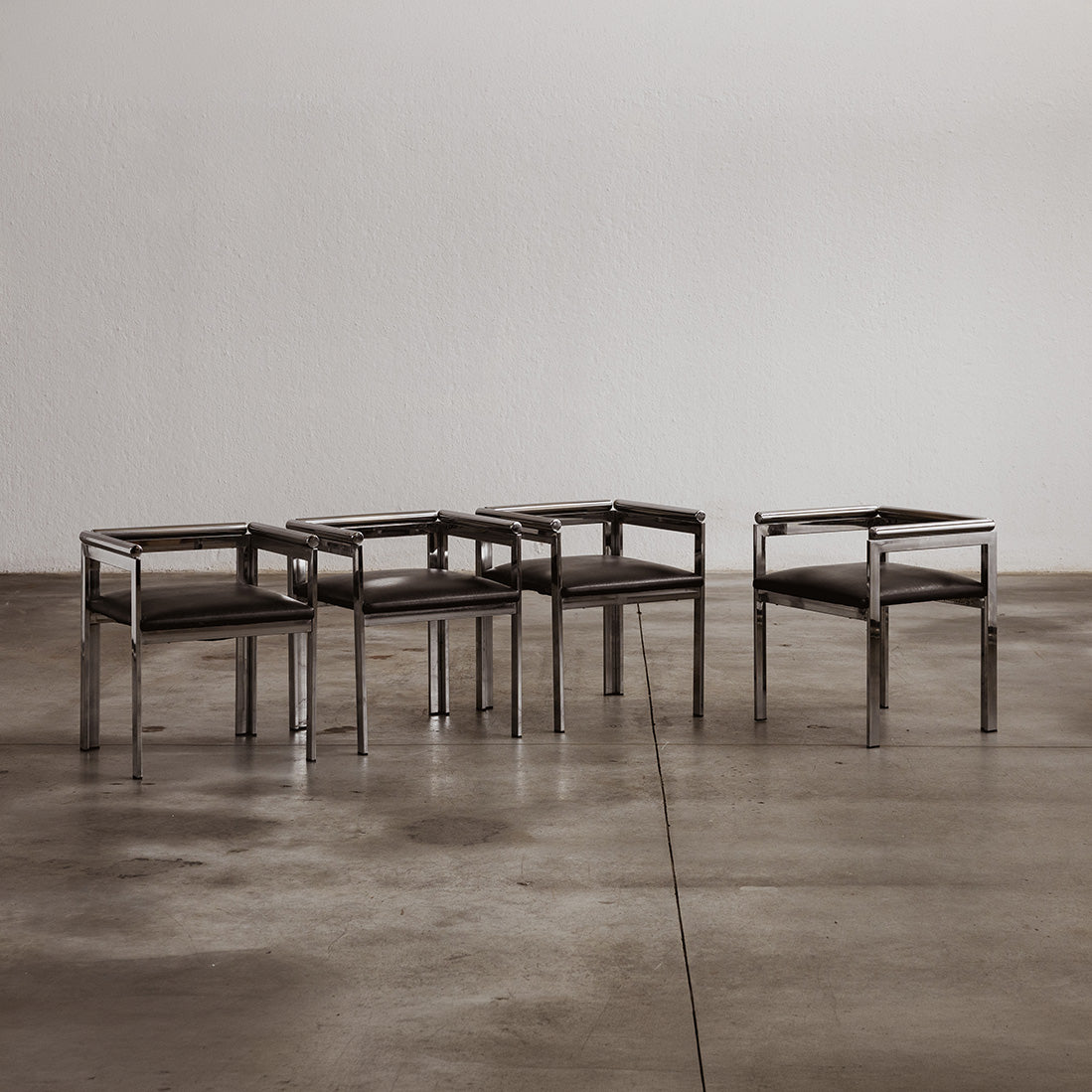 Renato Zevi Dining Chairs for Zevi & C., 1980s, Set of 4