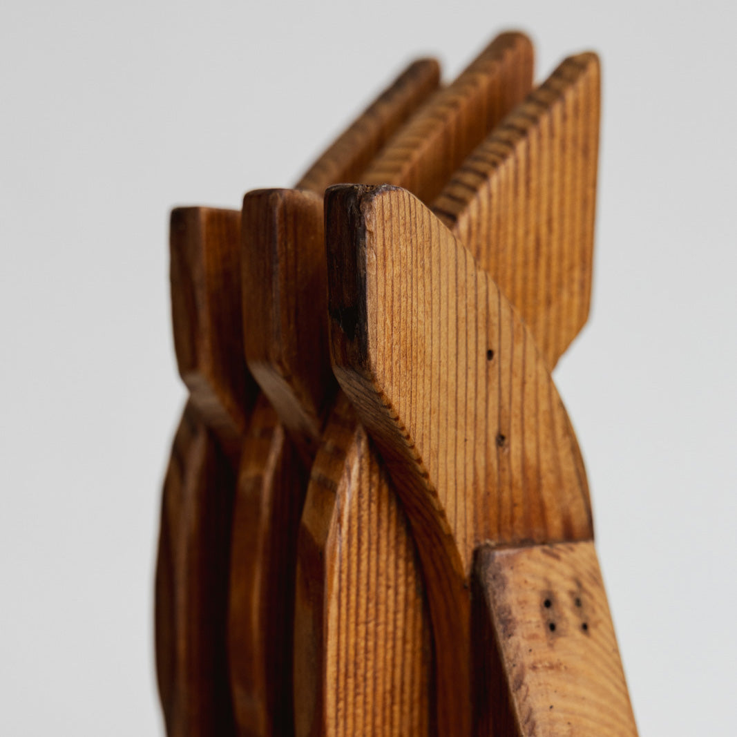 Constructivist Wooden Sculpture, Italy, 1970s.