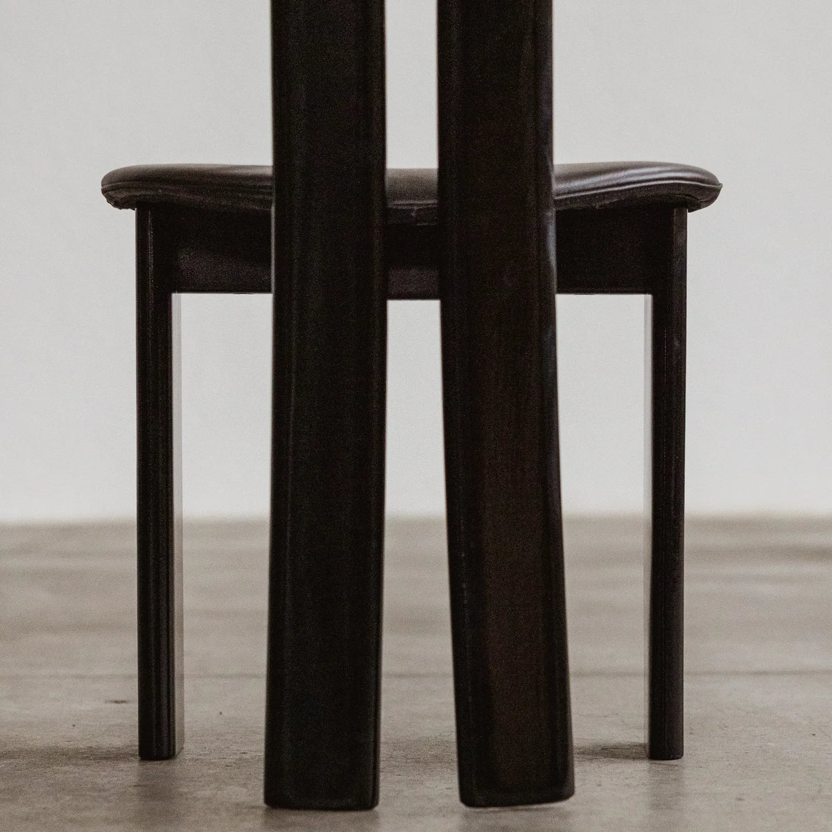 Pierre Cardin Dining Chairs for Roche Bobois, Black Leather, 1970