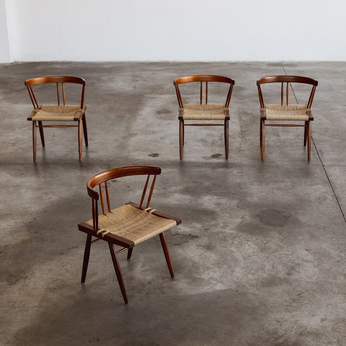 Dining Chairs in the Style of George Nakashima, USA, 1947, Set of 4