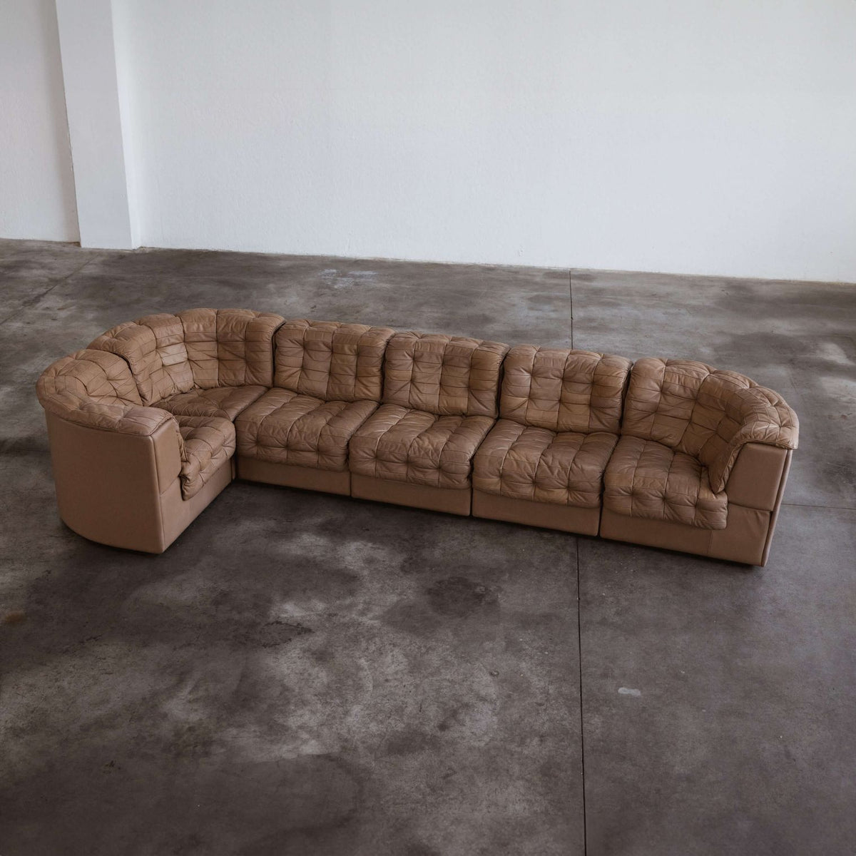De Sede "DS-11" Modular Sofa, Natural Leather, 1970