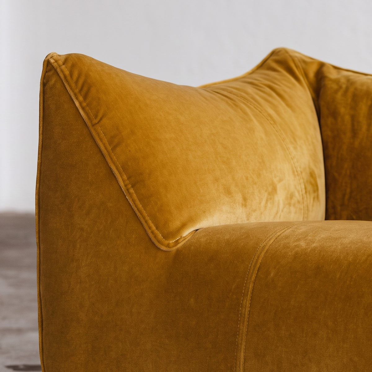Mario Bellini "Le Bambole" Sofa for B&B Italia, Mustard Velvet, 1971