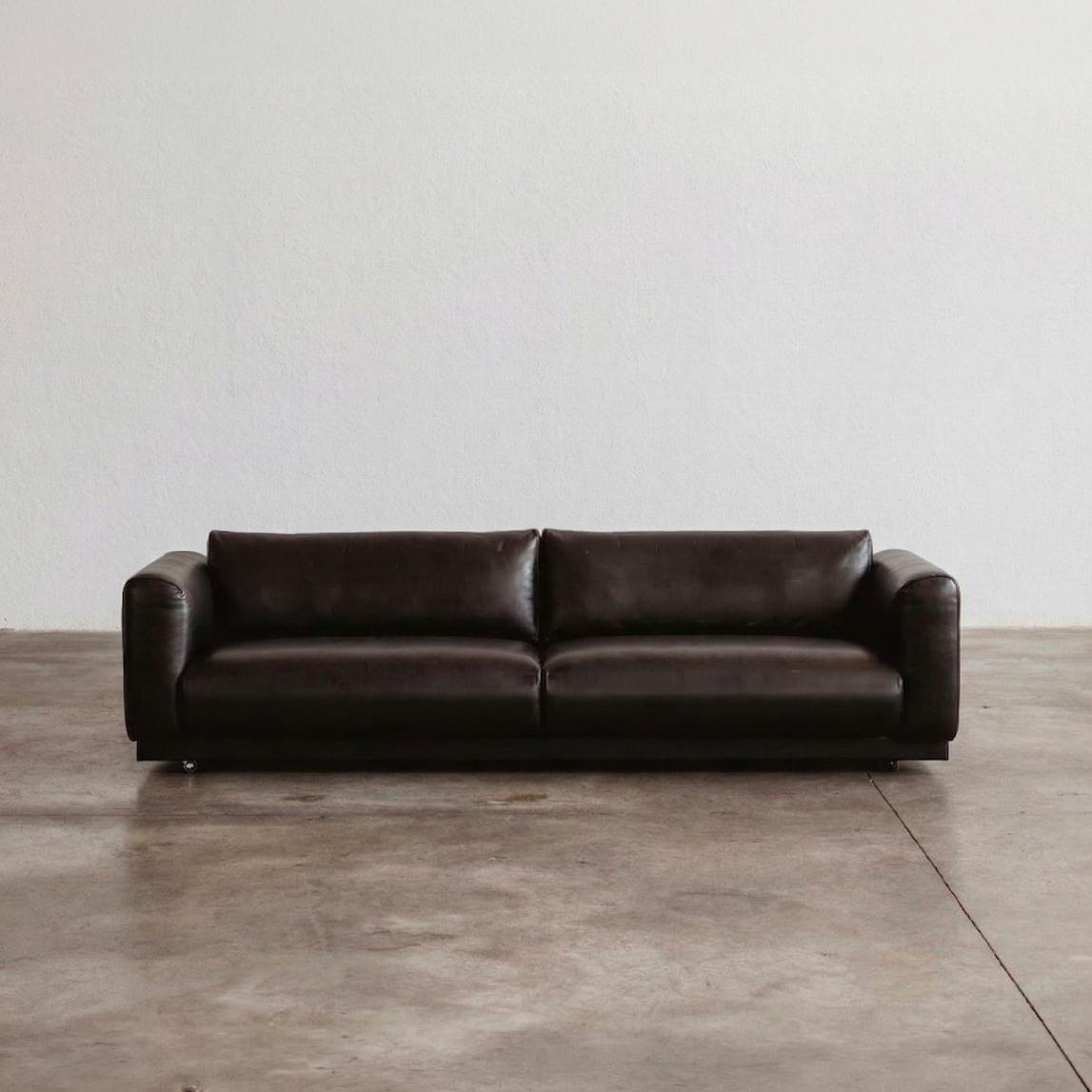 Cini Boeri "Gradual System" Sofa for Gavina, Black Leather, 1970