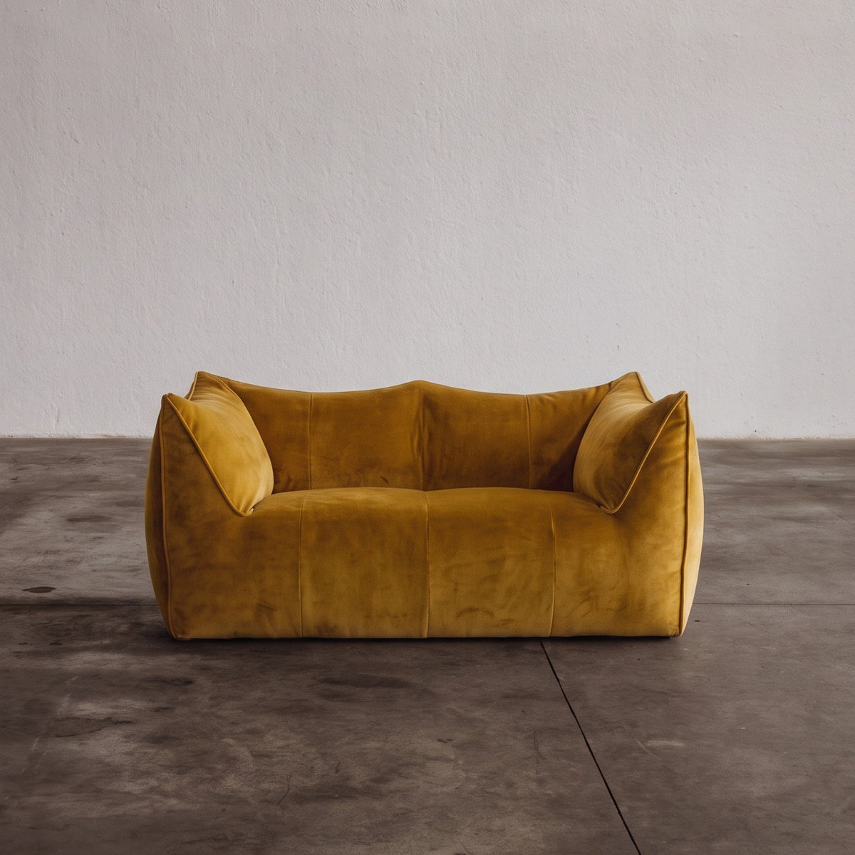 Mario Bellini "Le Bambole" Sofa for B&B Italia, Mustard Velvet, 1971