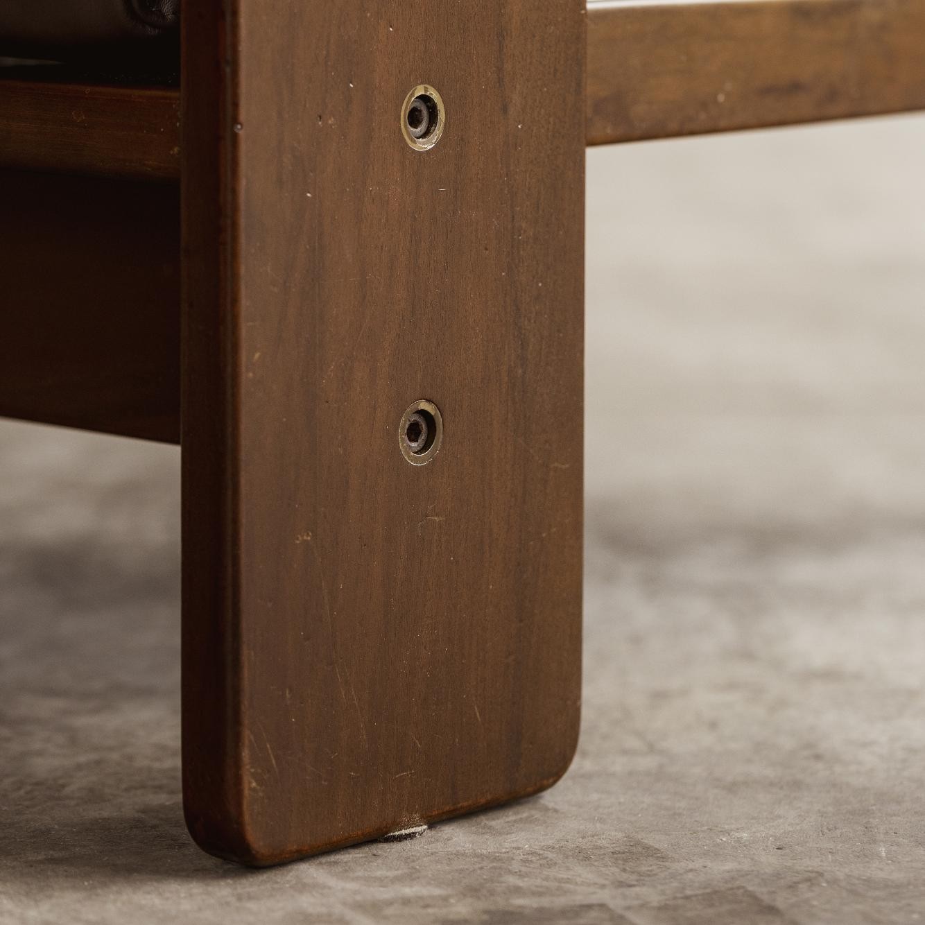 Afra & Tobia Scarpa “Bastiano” Sofa for Gavina, brown leather, 1962, 1962