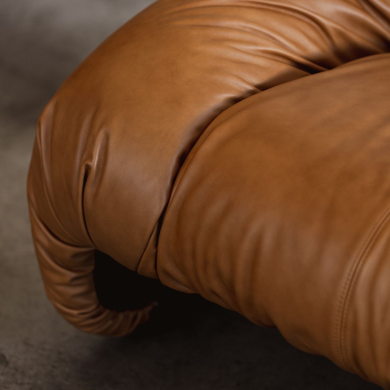 Afra & Tobia Scarpa “Bonanza” Armchairs for C&B, Cognac Leather, 1969, Set of 2, 1969