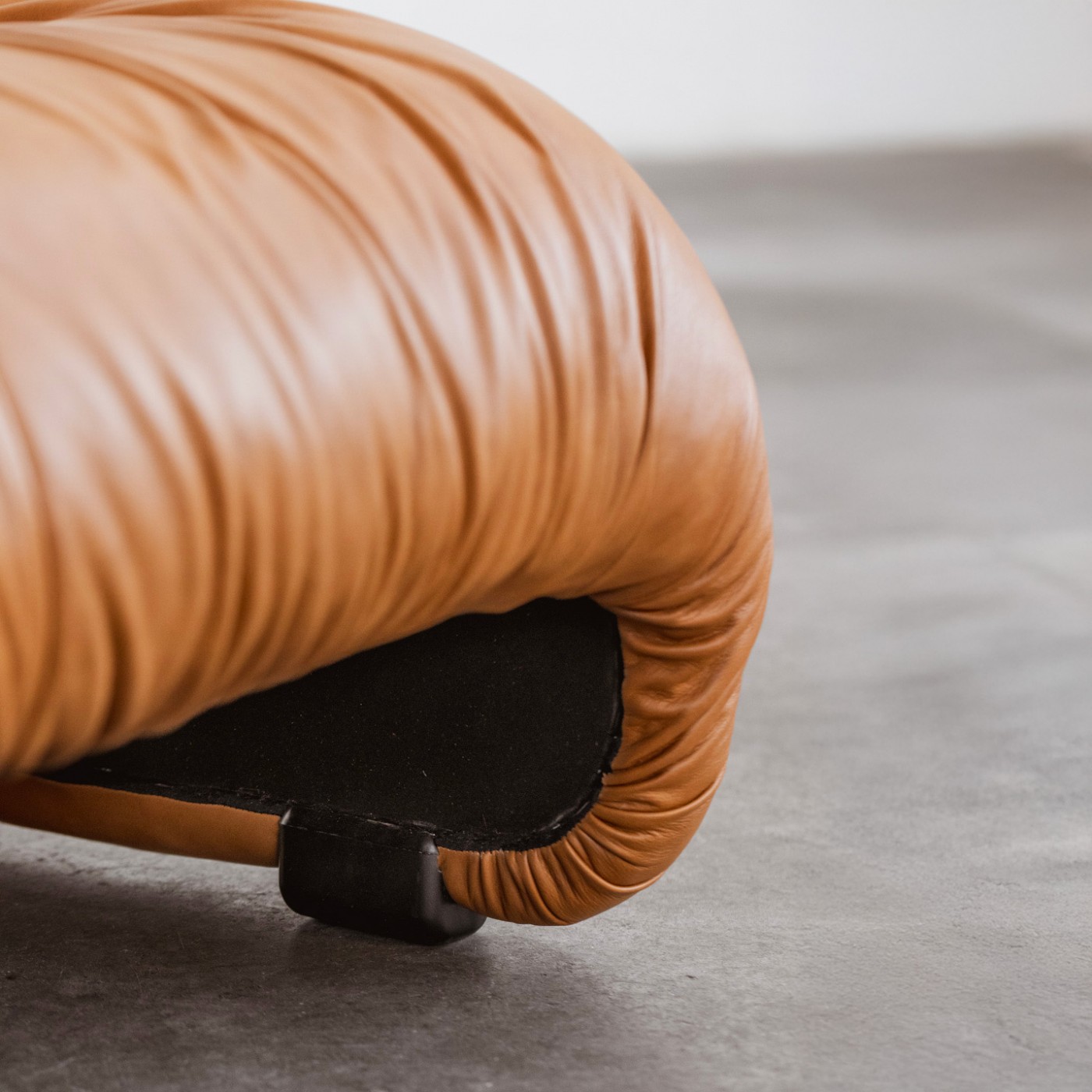 Afra & Tobia Scarpa “Bonanza” Living Room Set for C&B, Cognac Leather, 1969, 1969