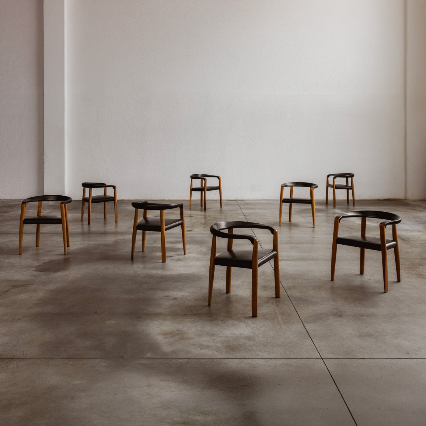 Afra & Tobia Scarpa Afra & Tobia Scarpa "Miss" Dining Chairs for Molteni, 1986, Set of 8, 1980s