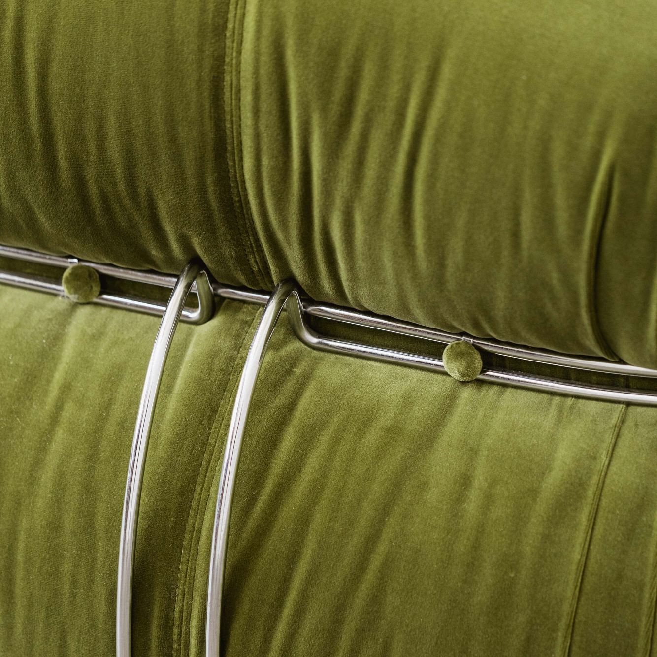 Afra & Tobia Scarpa “Soriana” Lounge Set for Cassina, Green Velvet, 1969, 1969