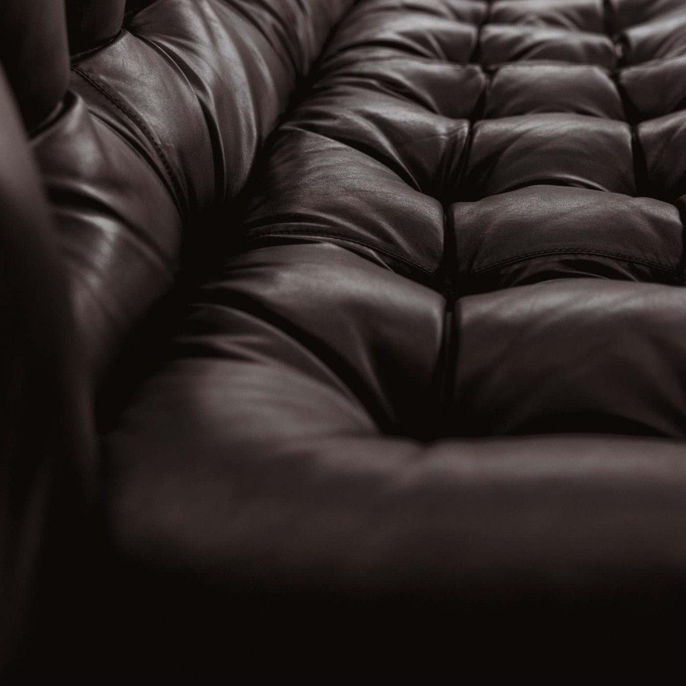 Afra & Tobia Scarpa “Soriana” Sofa for Cassina, Dark Brown Leather, 1969, 1969