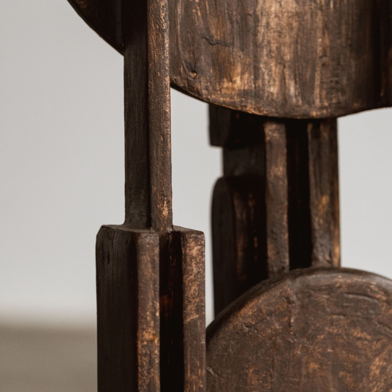 Aldo Guarnieri Sculptural Totem, Varnished Wood, 1970, 1970