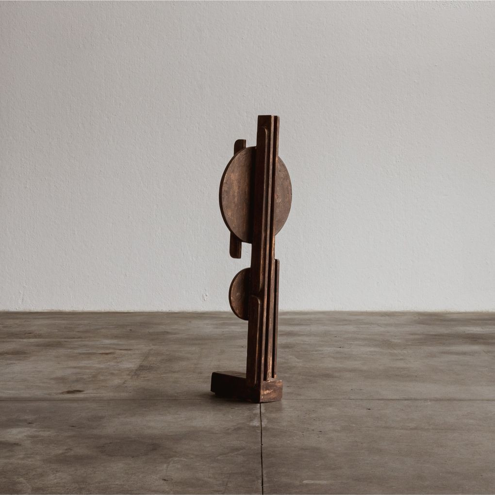 Aldo Guarnieri Sculptural Totem, Varnished Wood, 1970, 1970