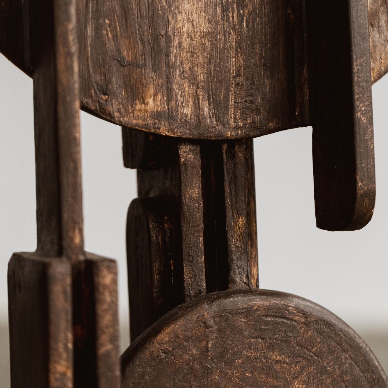 Aldo Guarnieri Sculptural Totem, Varnished Wood, 1970, 1970