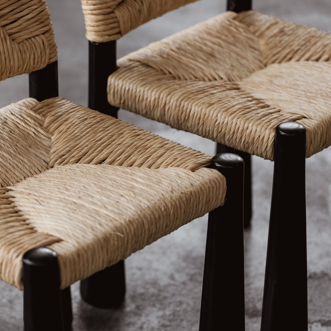 Alessandro Becchi “Toscanolla” Dining Chairs for Giovannetti, Black Ashwood, 1970, Set of 10, 1970