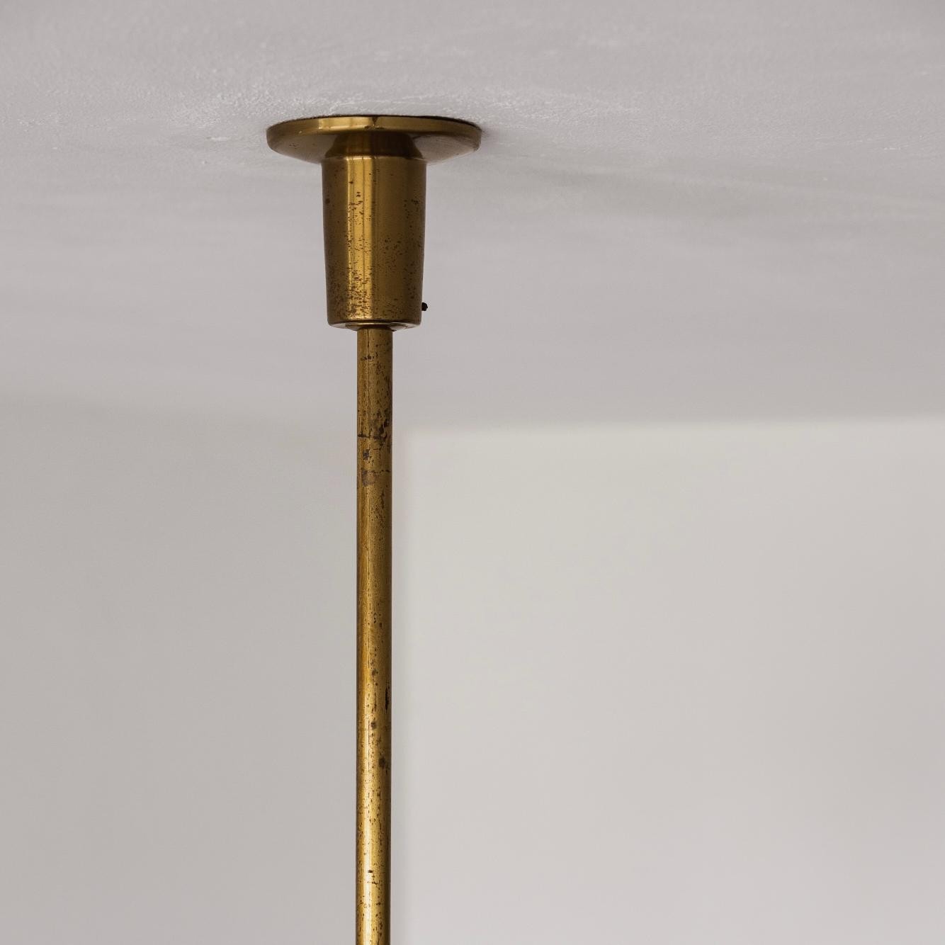 Angelo Lelii Brass Chandelier for Arredoluce, 1950, 1950