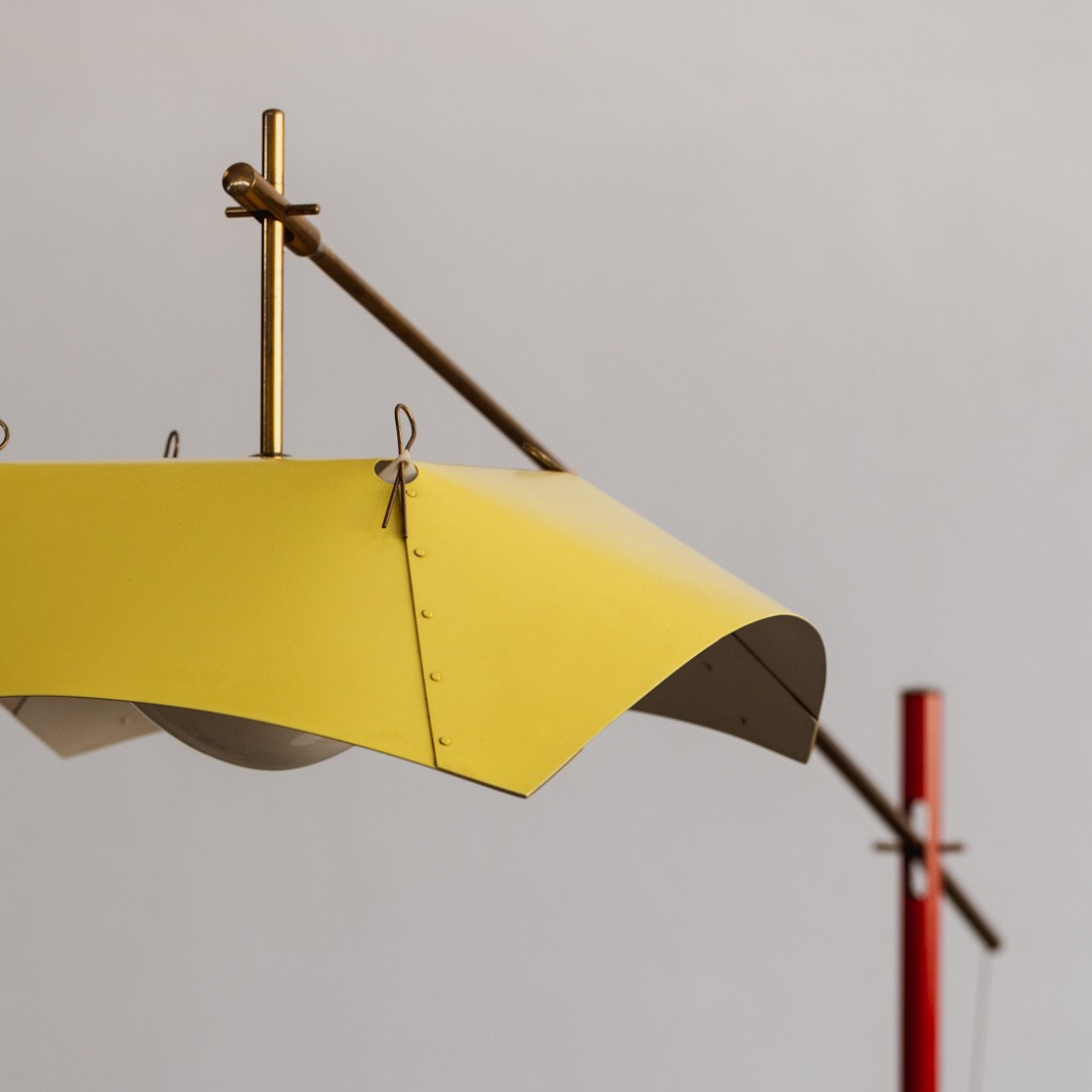 Angelo Lelii Rare Floor Lamp for Arredoluce, 1950s, 1950s
