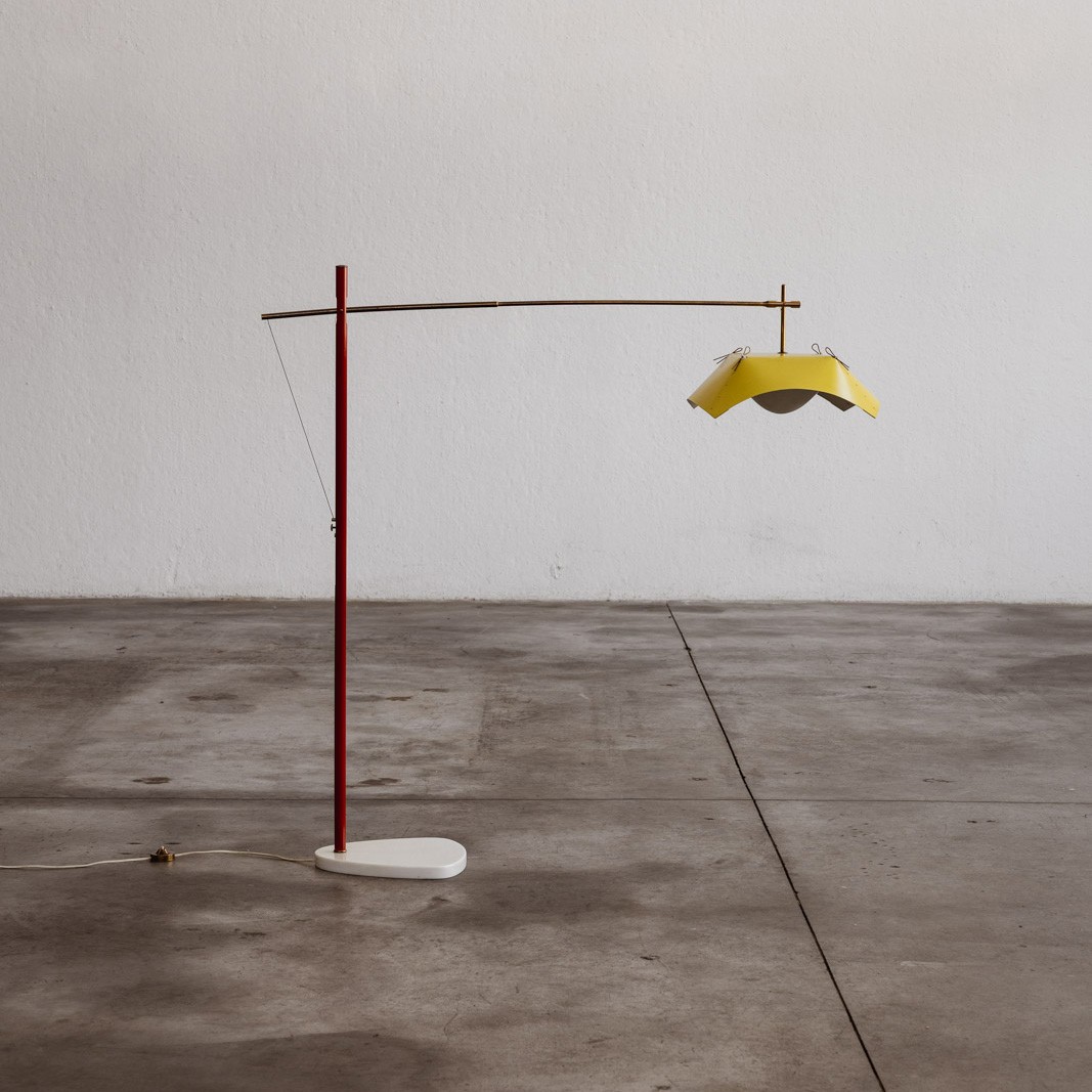Angelo Lelii Rare Floor Lamp for Arredoluce, 1950s, 1950s