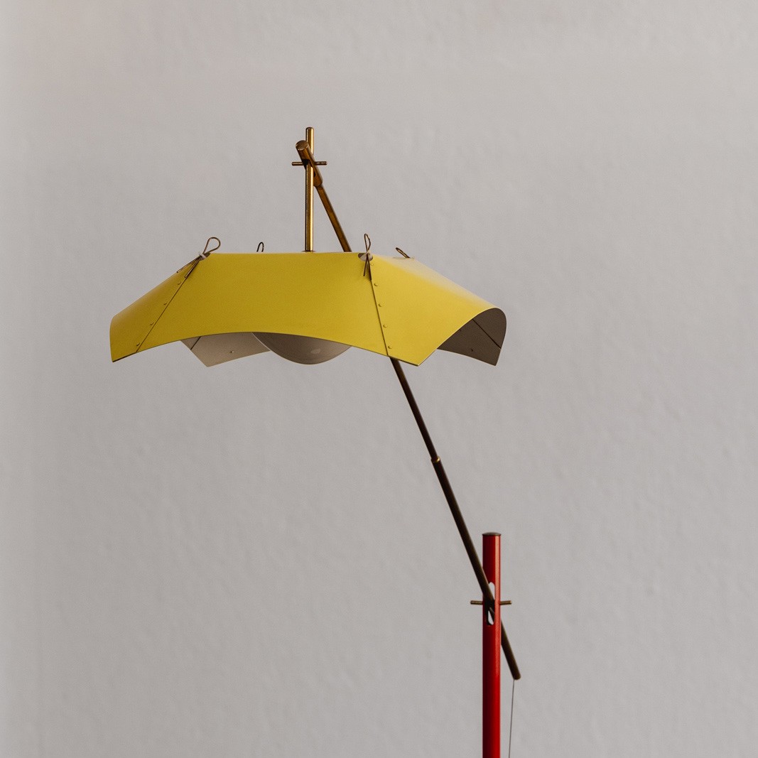 Angelo Lelii Rare Floor Lamp for Arredoluce, 1950s, 1950s
